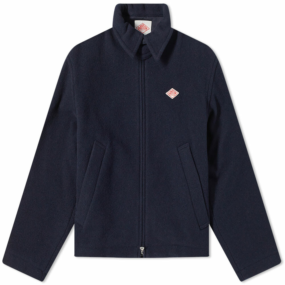 Danton Men's Wool Zip Jacket in Navy Danton