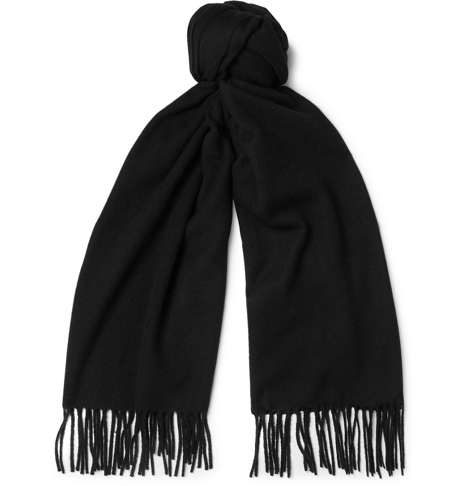 Acne Studios - Canada Narrow Wool Fringed Scarf - Black Acne Studios
