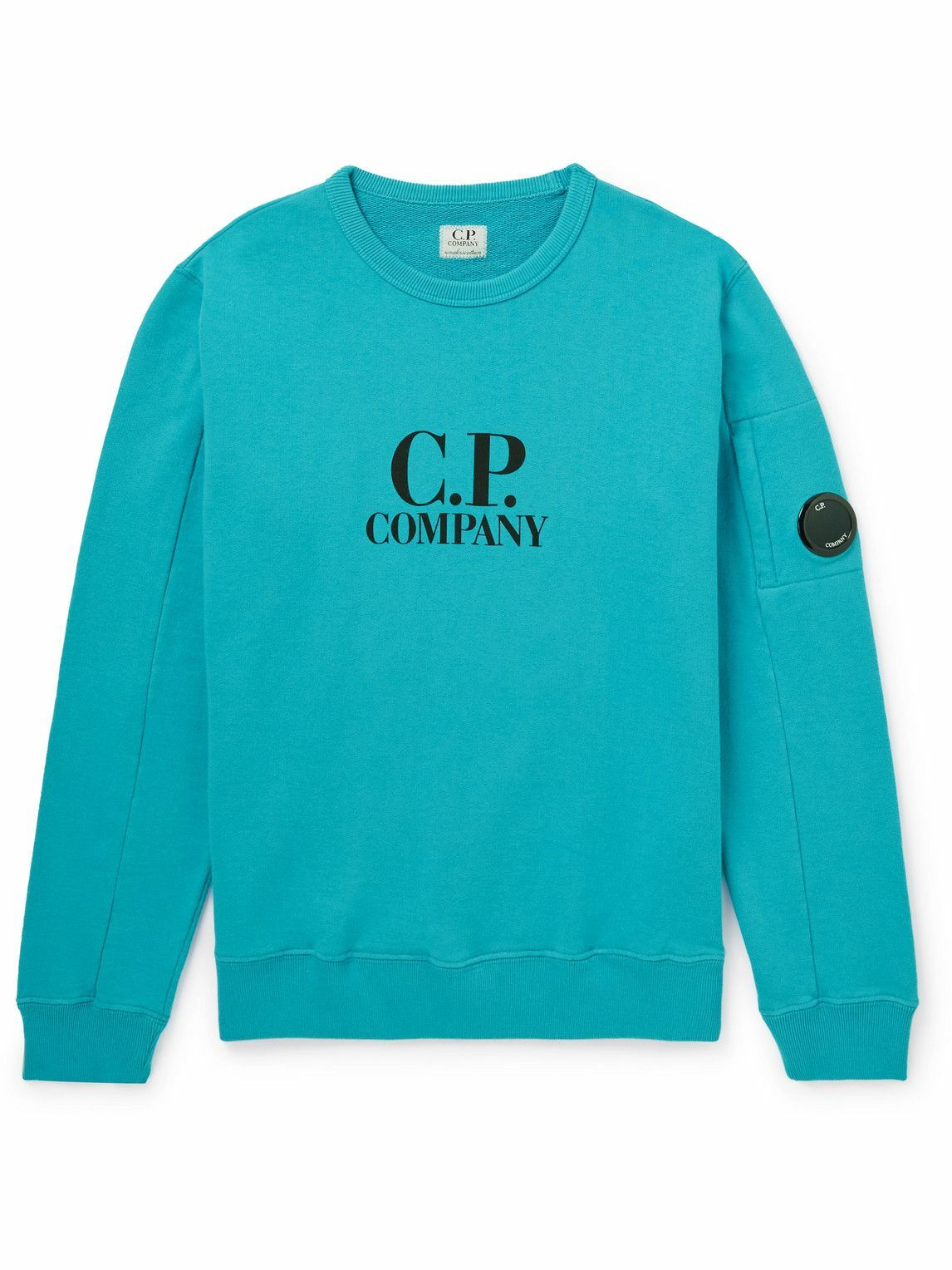 C.P. Company Kids - Logo-Print Cotton-Jersey Sweatshirt - Blue