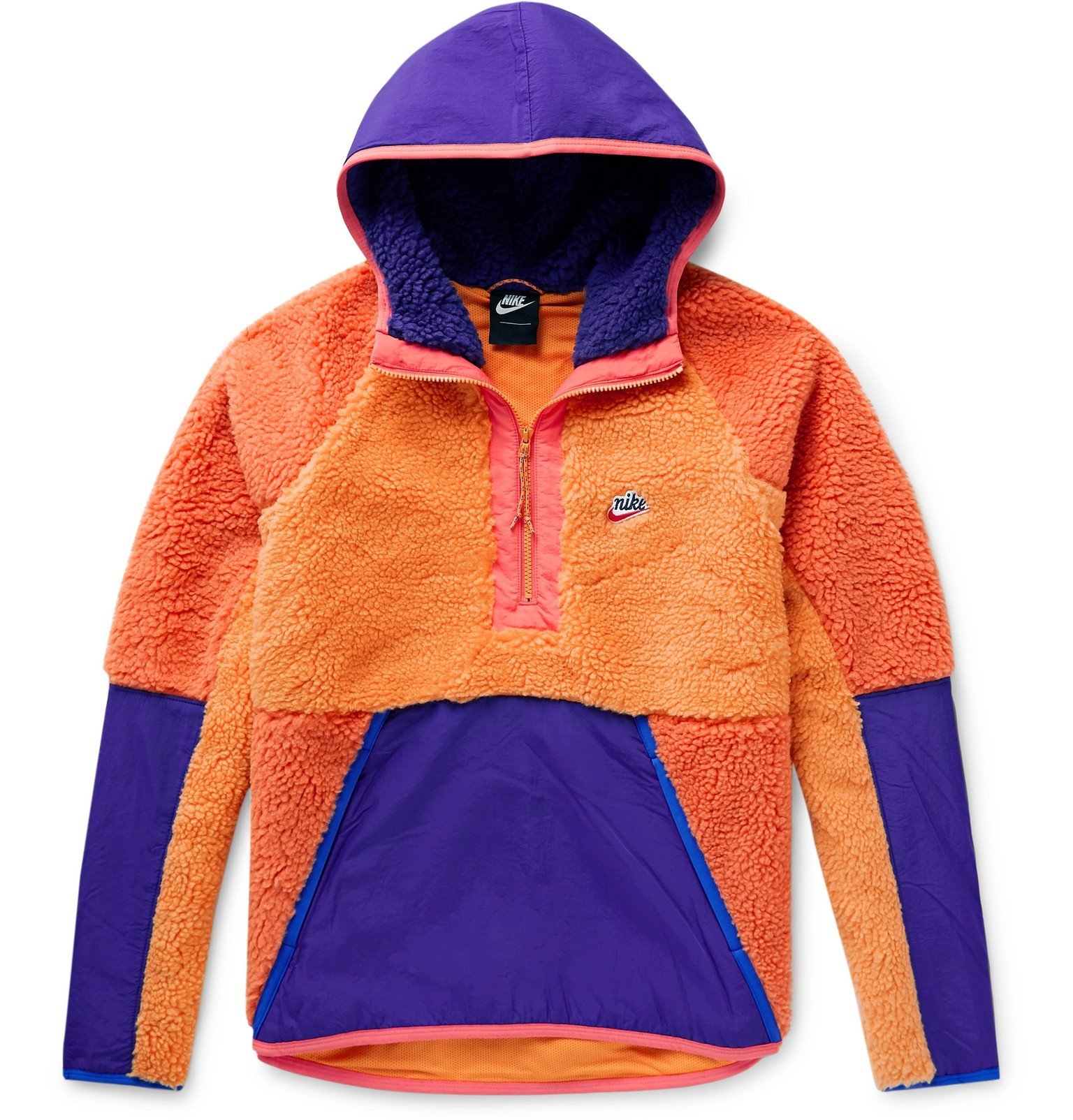 orange nike zip up hoodie