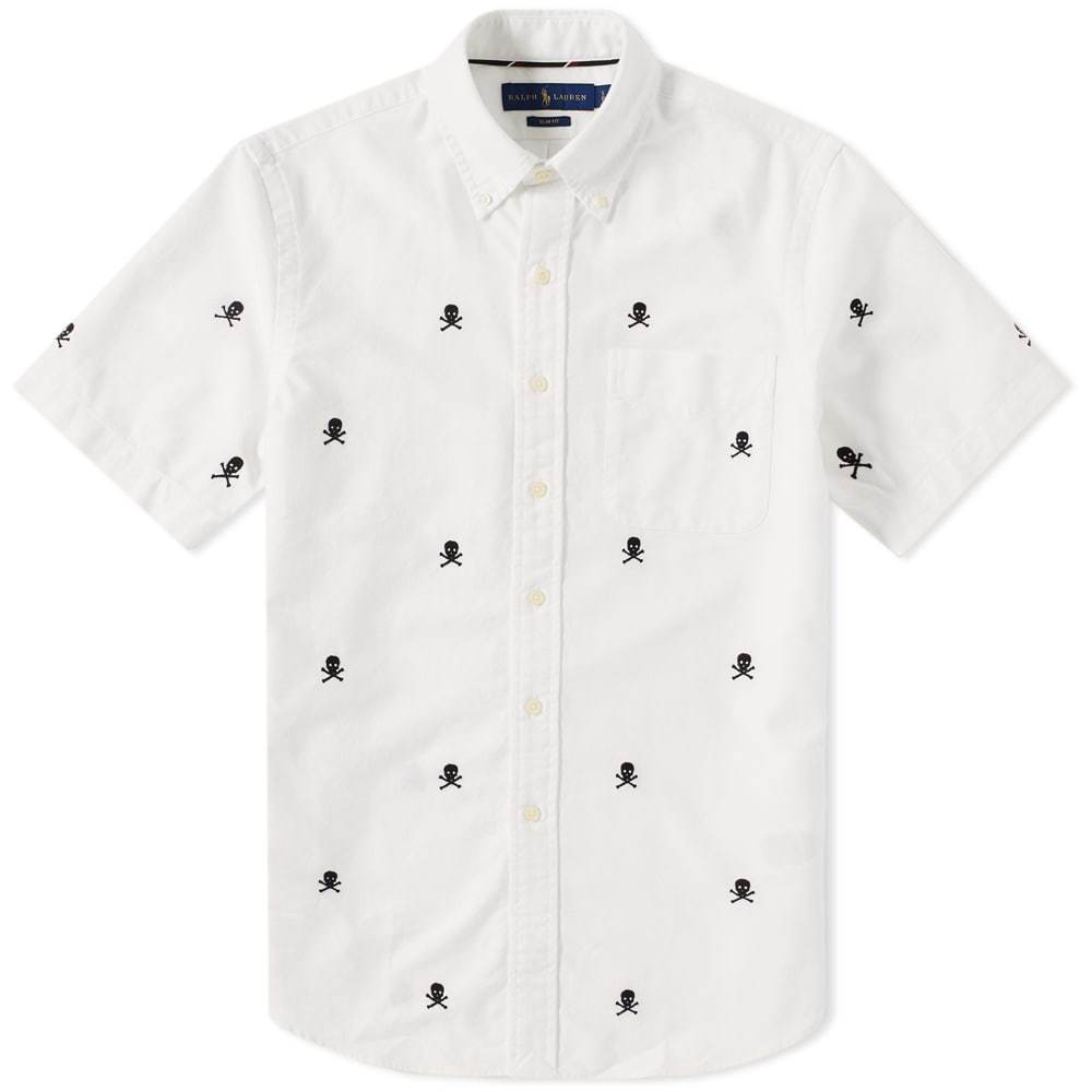 Polo Ralph Lauren Short Sleeve Skull & Crossbones Embroidered Shirt White Polo  Ralph Lauren