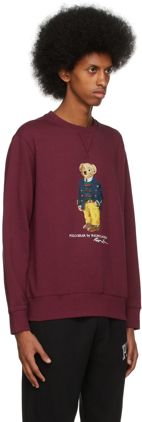 Polo Ralph Lauren Burgundy Polo Bear Sweatshirt
