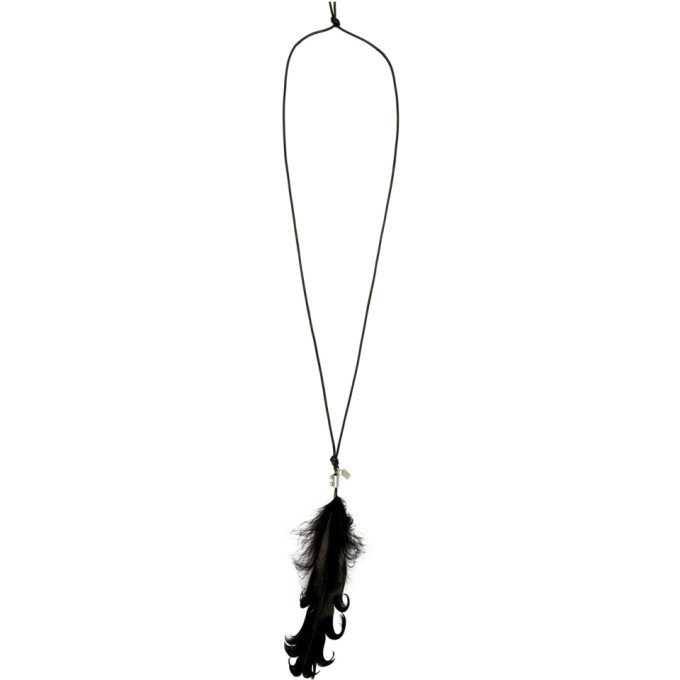 ann demeulemeester feather necklace