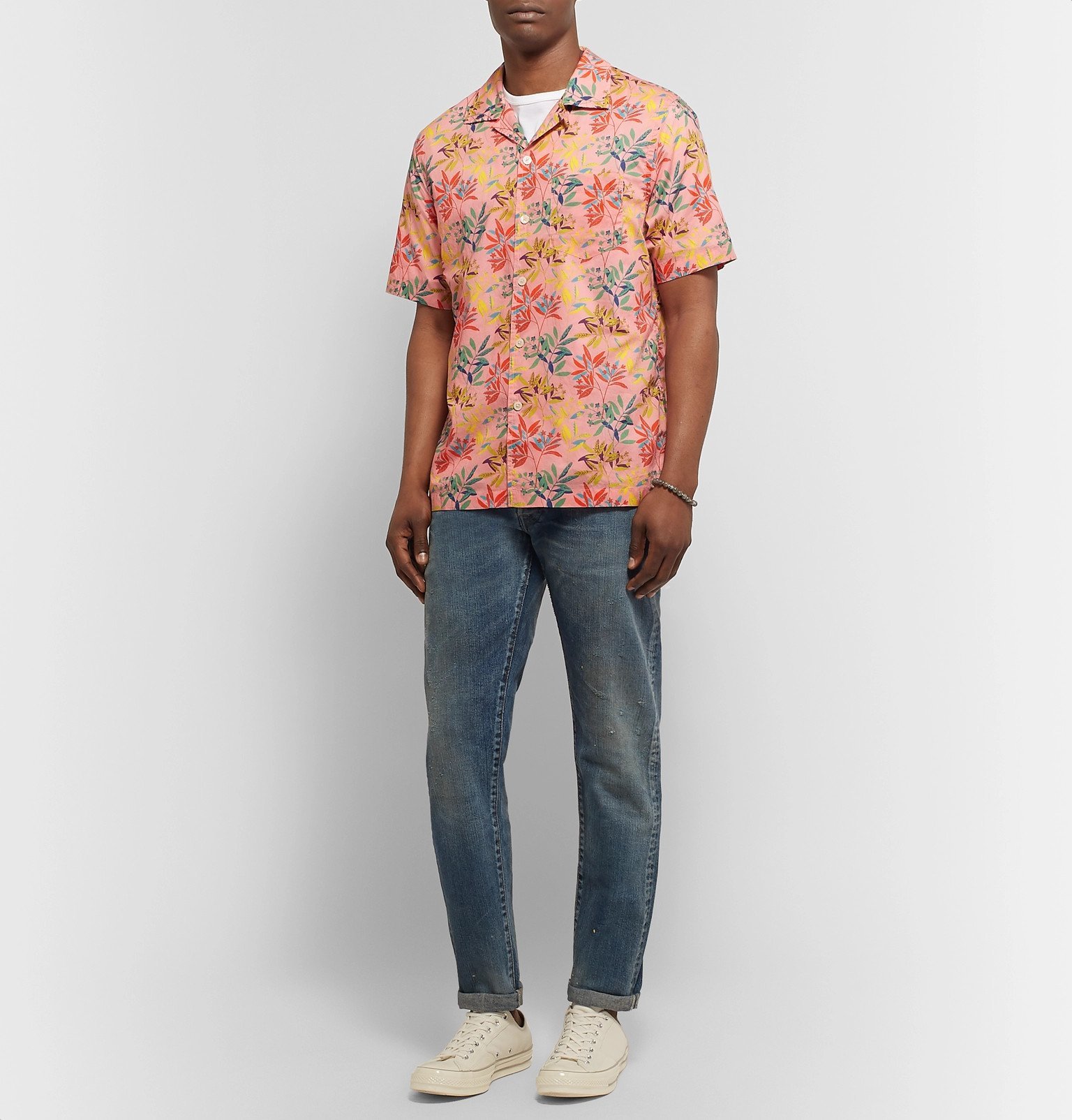 Liberty London Camp-Collar Floral-Print 