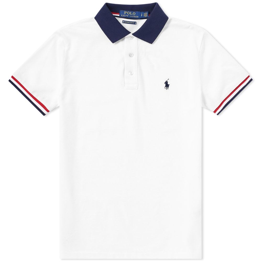 Polo Ralph Lauren Contrast Colour Polo White Polo Ralph Lauren