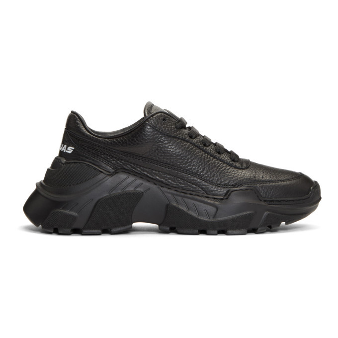 black chunky sole sneakers