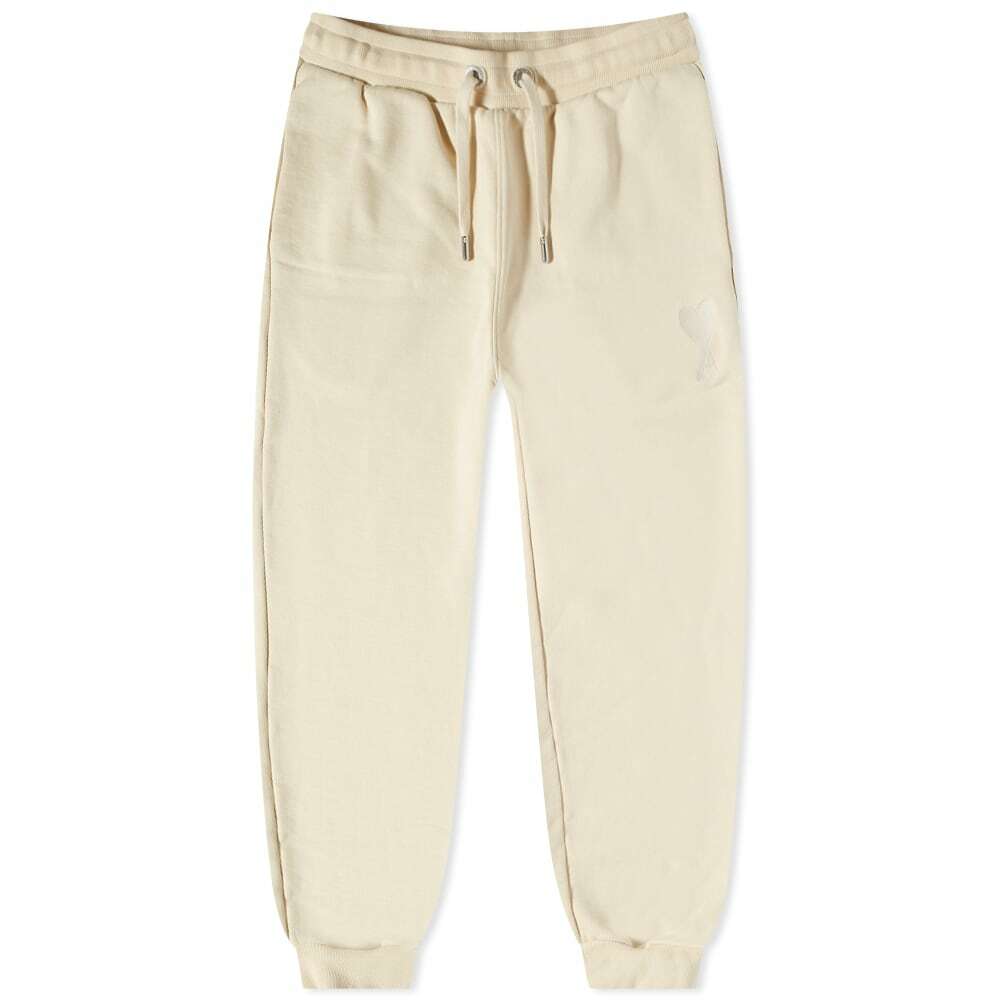 Photo: AMI Men's Large A Heart Tonal Sweat Pant in Off White