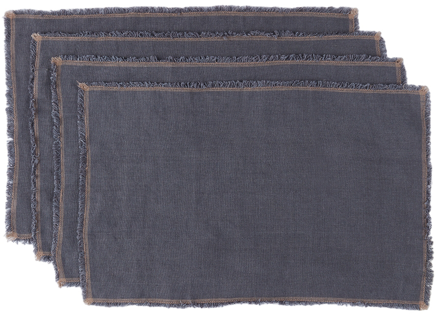 departo Grey Linen Placemat Set departo