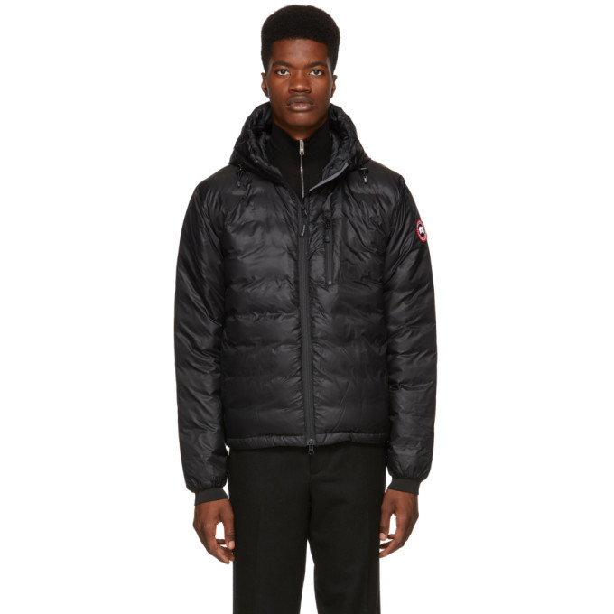 canada goose lodge hooded jacket black