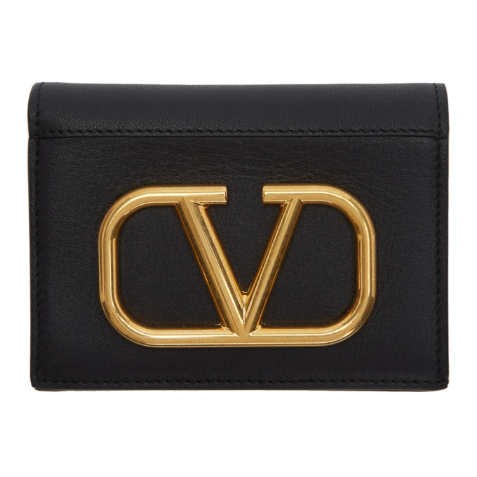 vægt Seaboard national flag Valentino Black Valentino Garavani VRing French Wallet Valentino Garavani