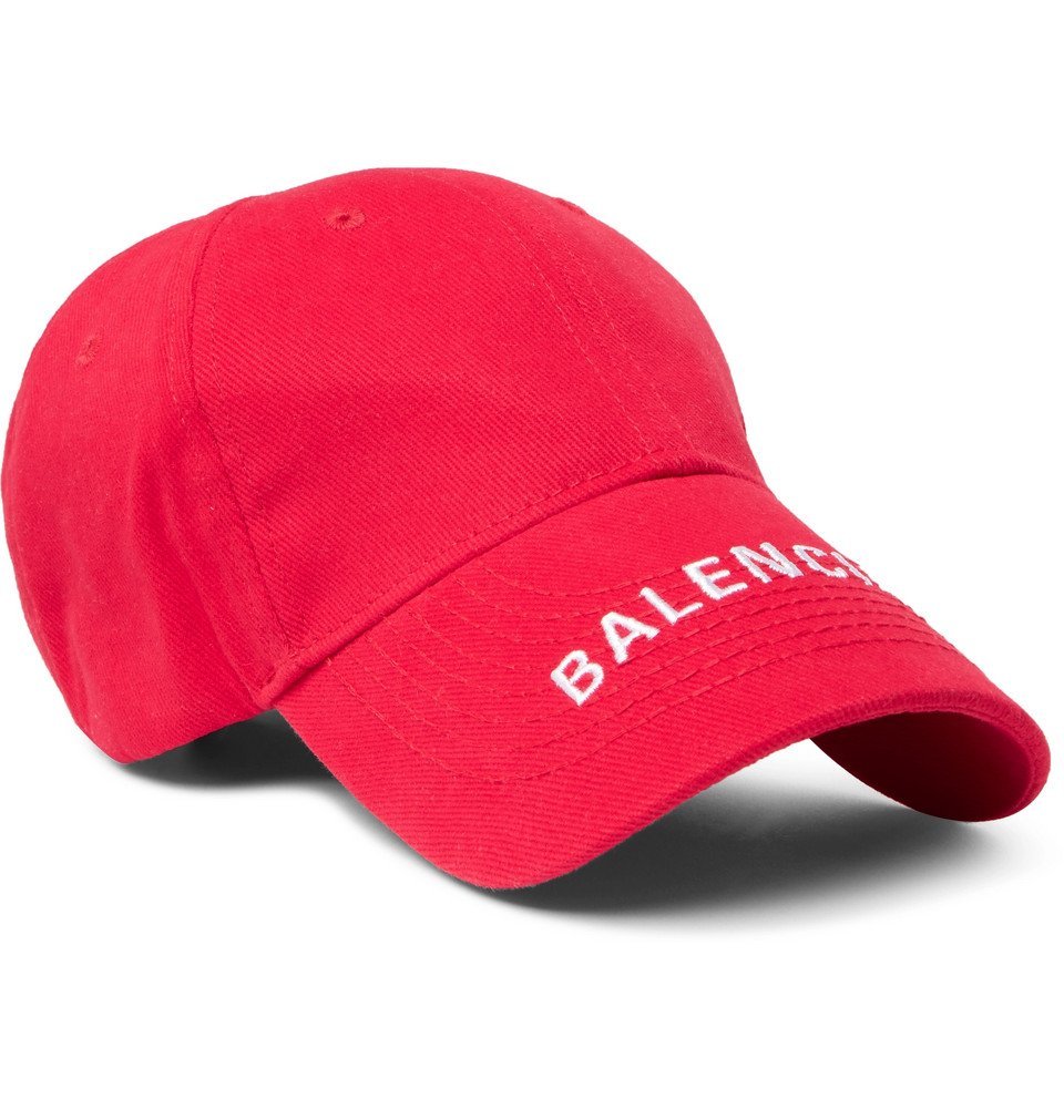 Concurreren wasserette Uiterlijk Balenciaga - Logo-Embroidered Cotton-Twill Baseball Cap - Men - Red  Balenciaga