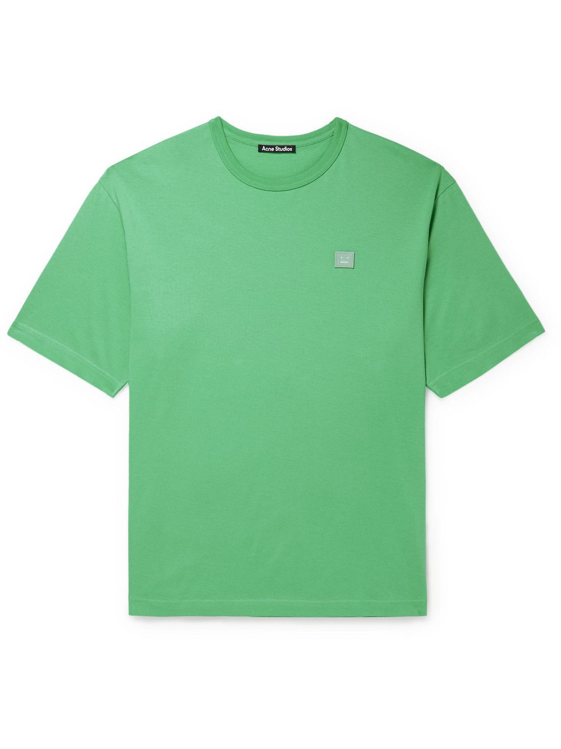Photo: Acne Studios - Exford Oversized Logo-Appliquéd Cotton-Jersey T-Shirt - Green