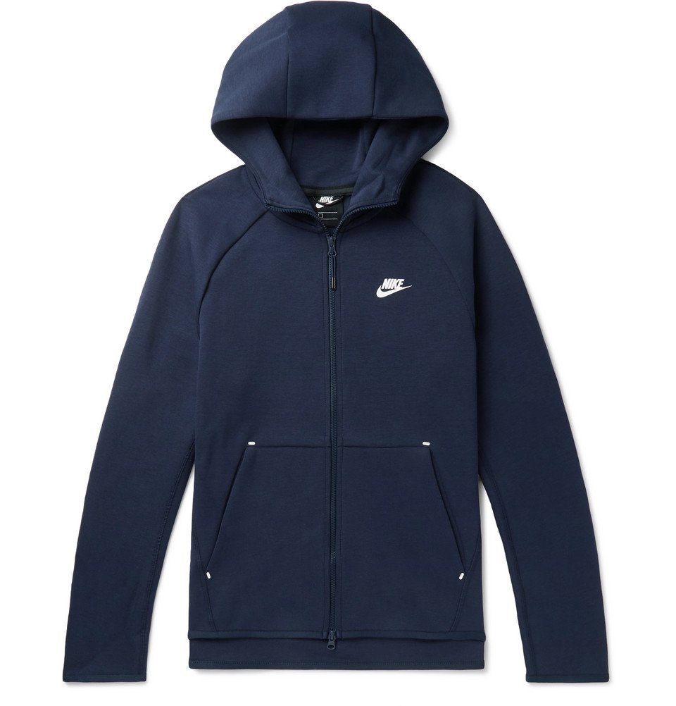 Nike - Sportswear Cotton-Blend Tech Fleece Zip-Up Hoodie - Men - Navy Nike