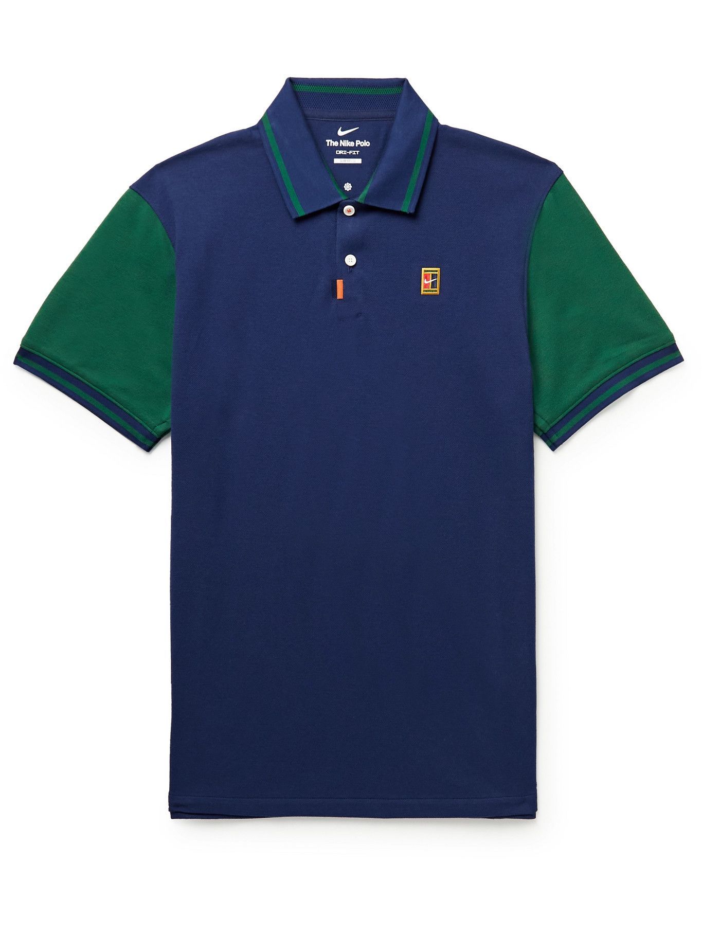 Nike Tennis - Colour-Block Dri-FIT Piqué Tennis Polo Shirt - Blue Nike  Tennis