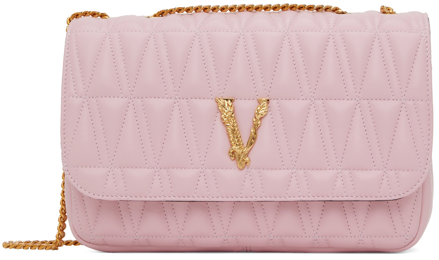 Versace Pink Virtus Shoulder Bag Versace