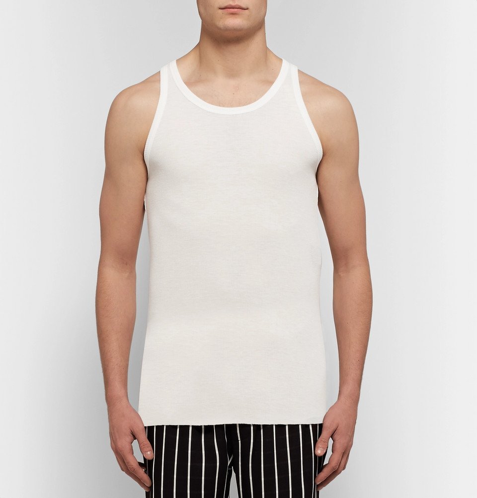 MEN'S TEXTURED HAND KNIT TANK TOP by NOSTRA SANTISSIMA