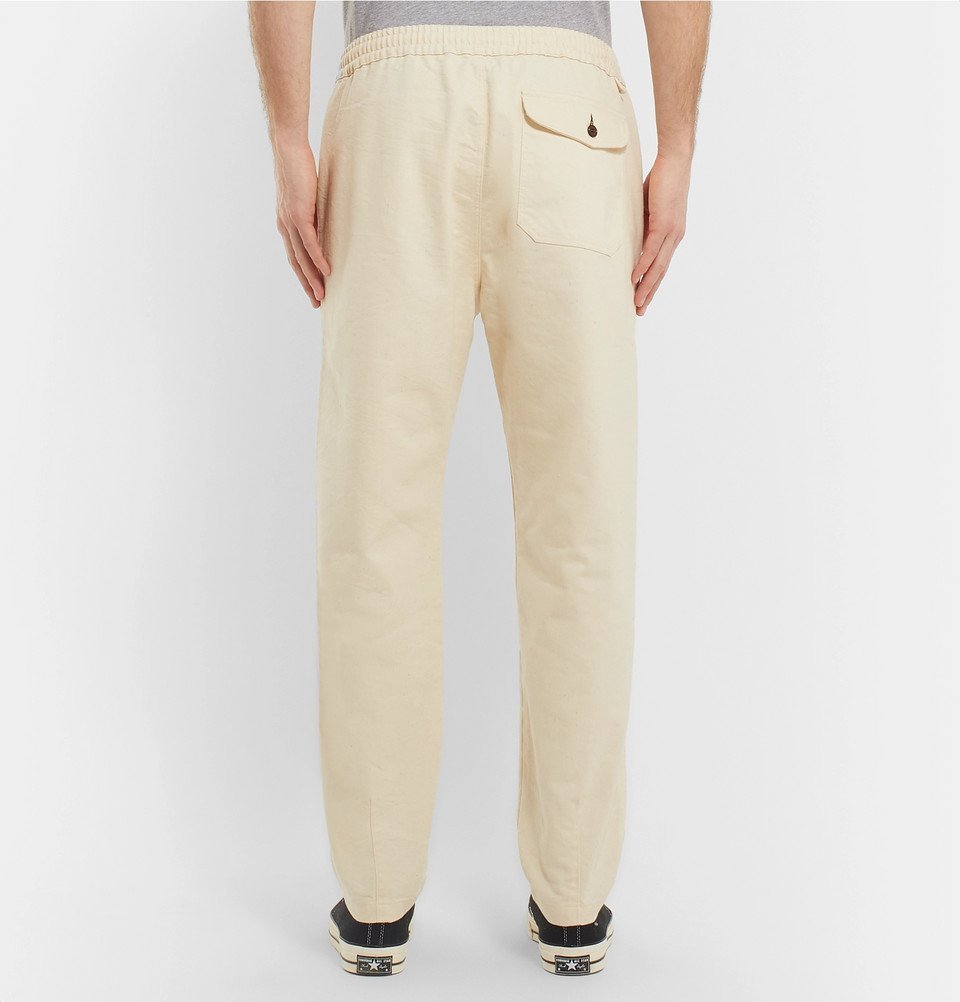 Universal Works - Tapered Cotton-Blend Twill Trousers - Ecru Universal ...