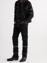 1017 ALYX 9SM - Blackmeans Embellished Distressed Stretch-Denim Jeans - Black