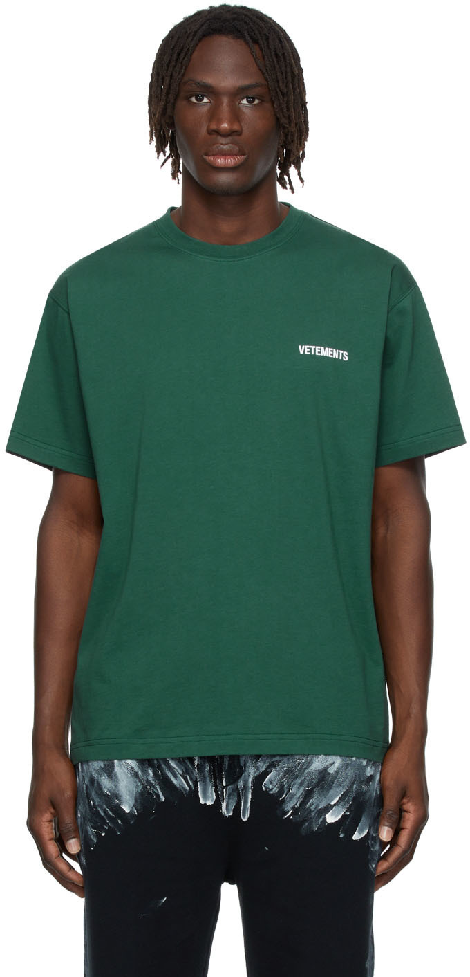 VETEMENTS SSENSE Exclusive Green Logo T 
