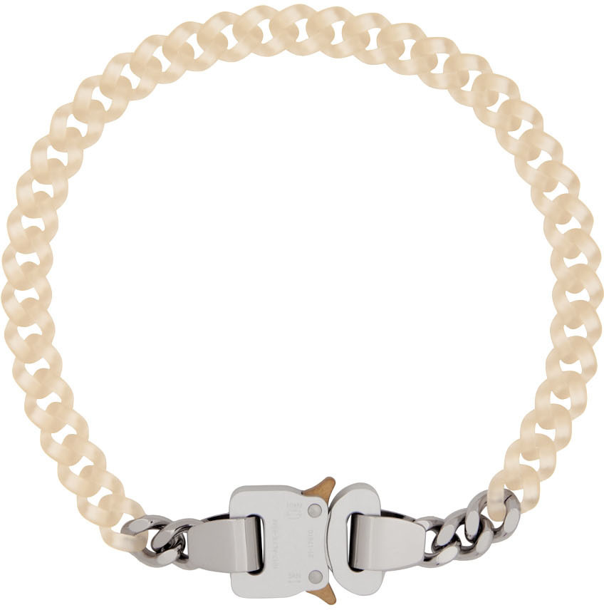 Photo: 1017 ALYX 9SM Off-White & Silver Nylon Chain Necklace