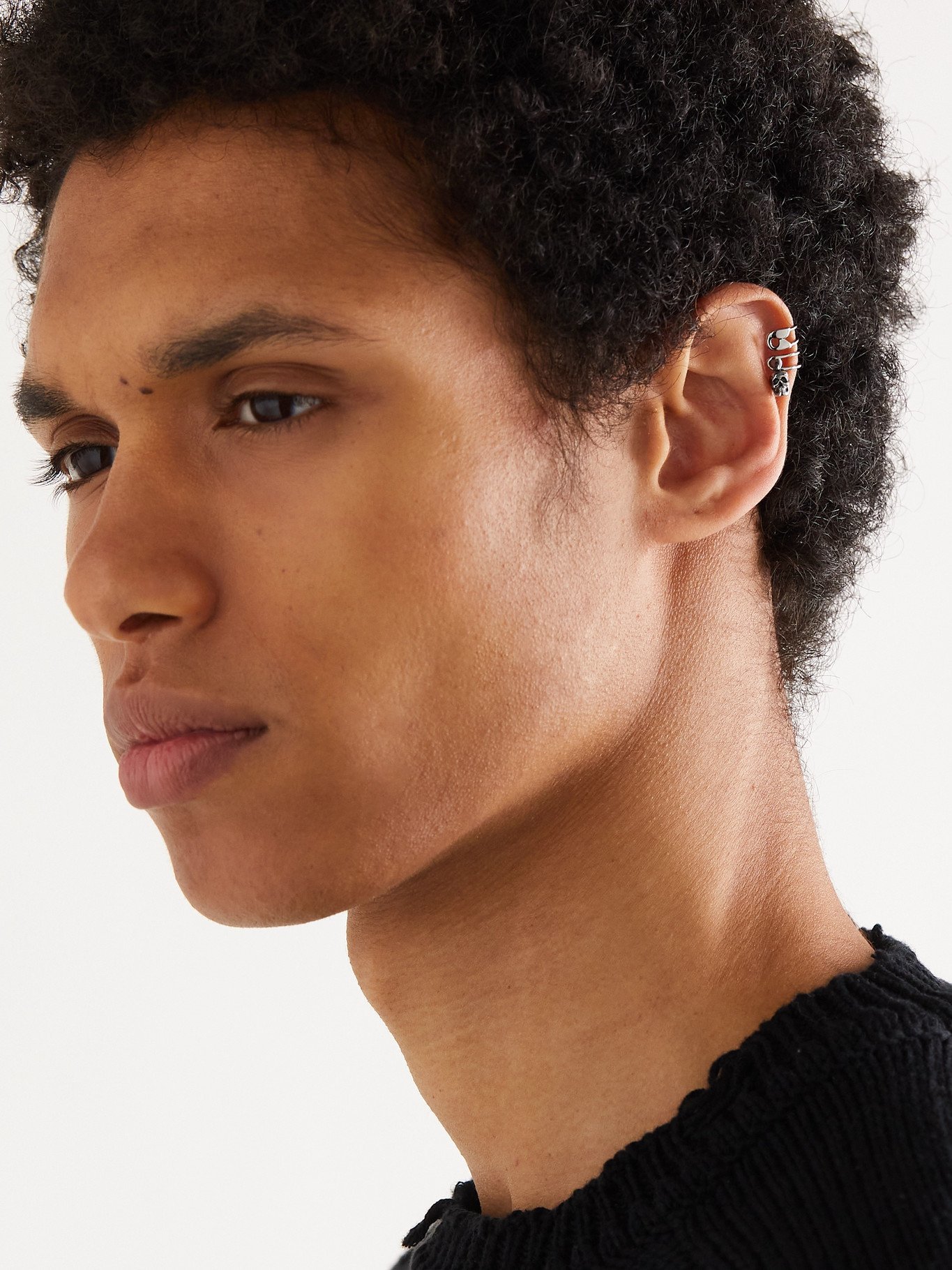 ALEXANDER MCQUEEN Burnished SilverTone Ear Cuff Alexander McQueen