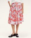 Brooks Brothers Women's Cotton Toile Flared Skirt | Red/Blue