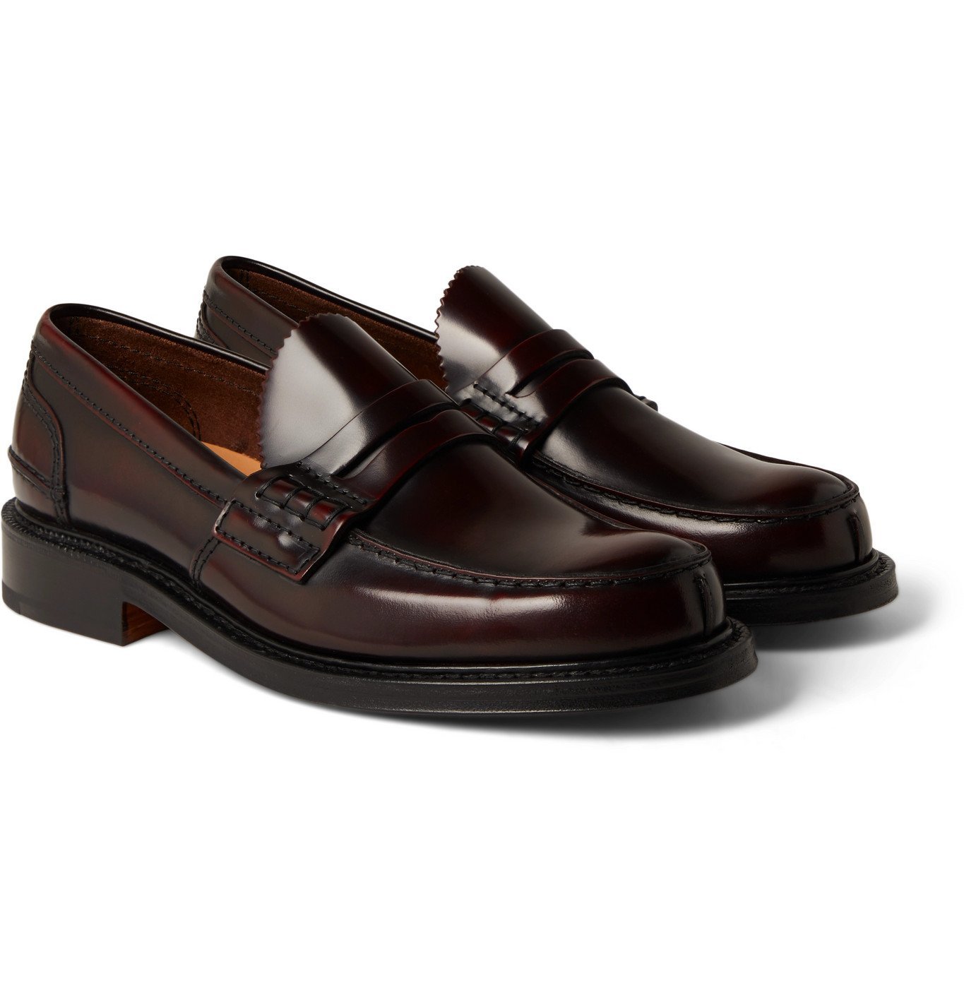Church's - Willenhall Bookbinder Fumè Leather Penny Loafers - Burgundy ...