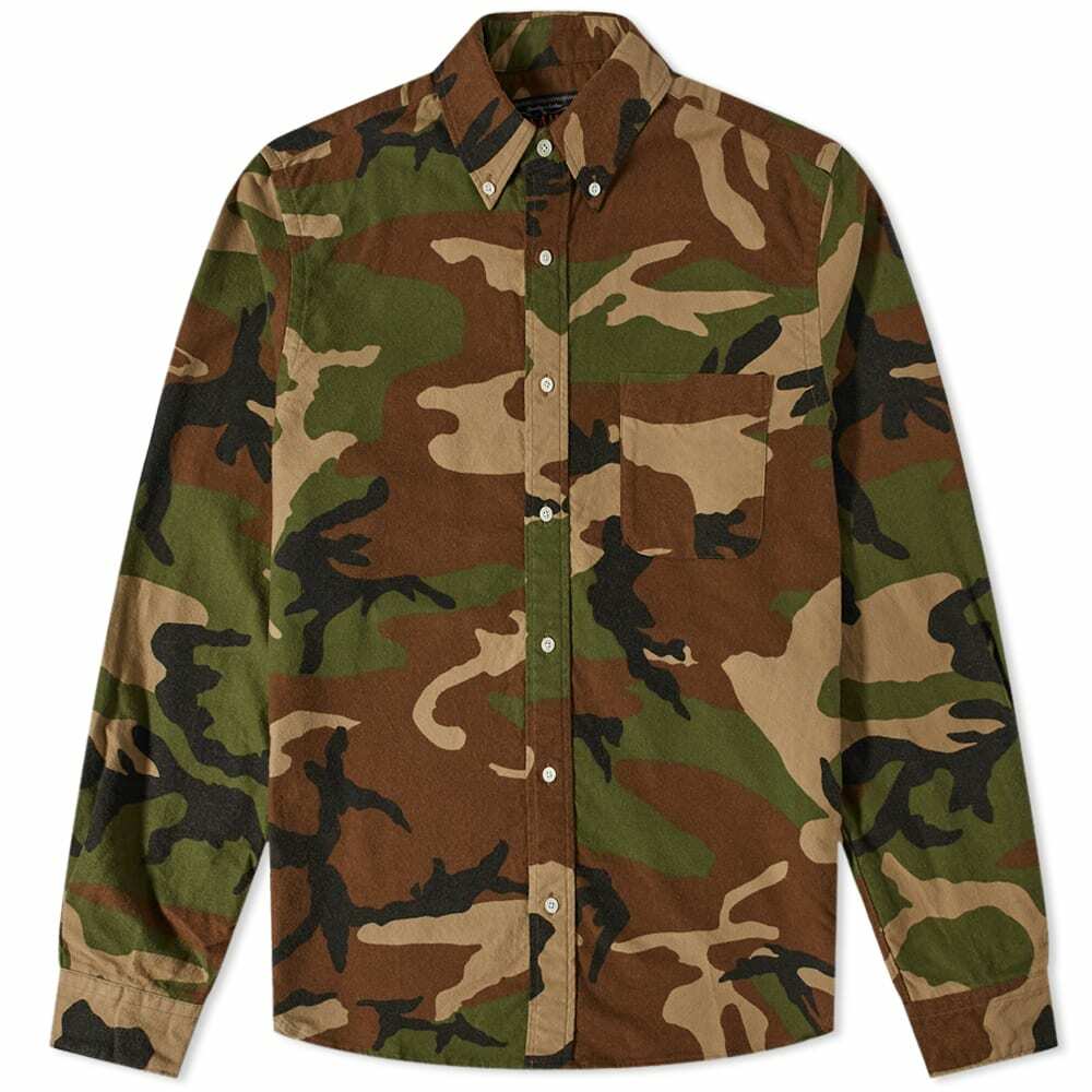 Beams Plus Men's Button Down Camo Shirt in Woodland Camo Beams Plus