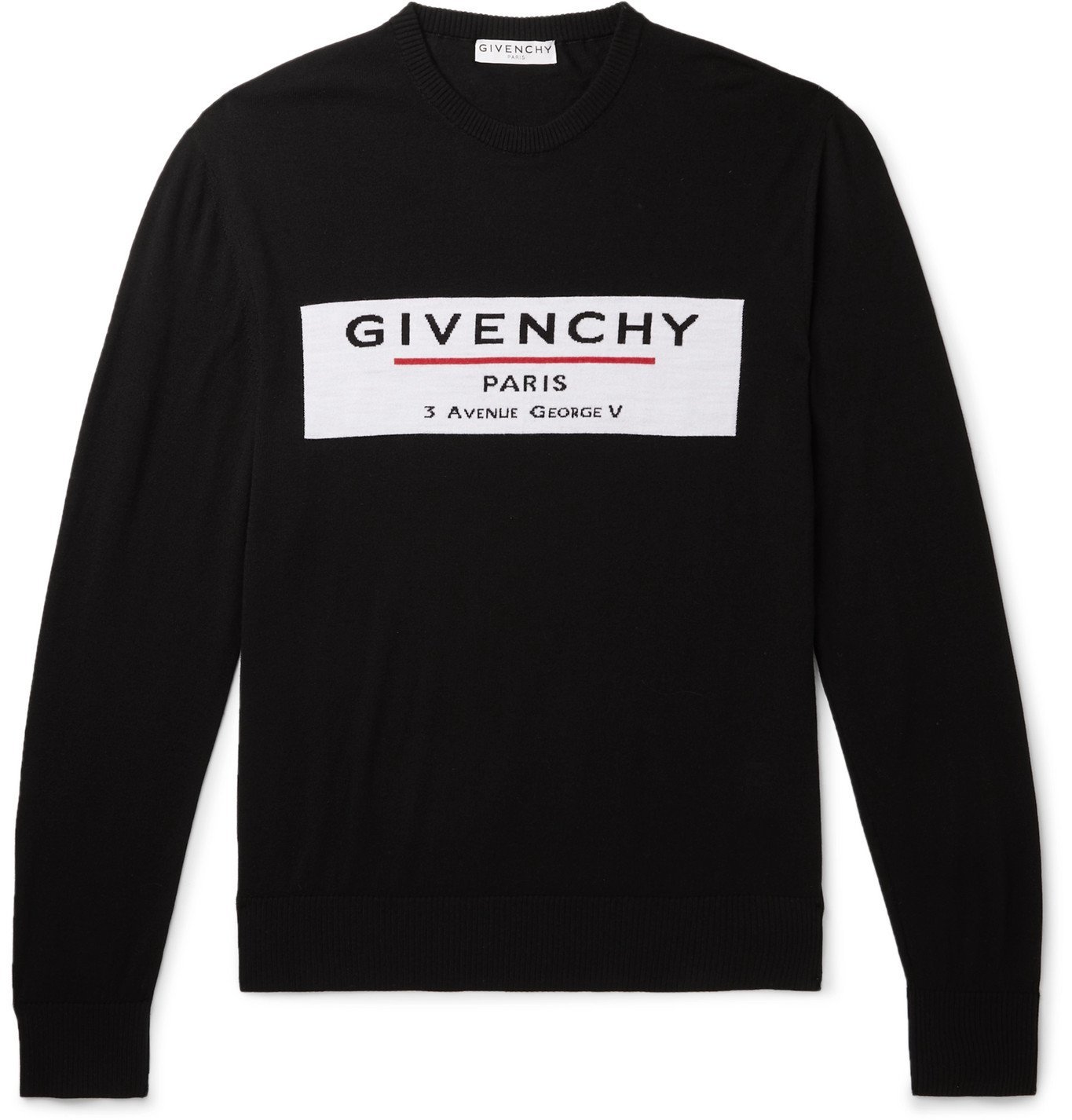 Givenchy - Logo-Intarsia Merino Wool Sweater - Black Givenchy