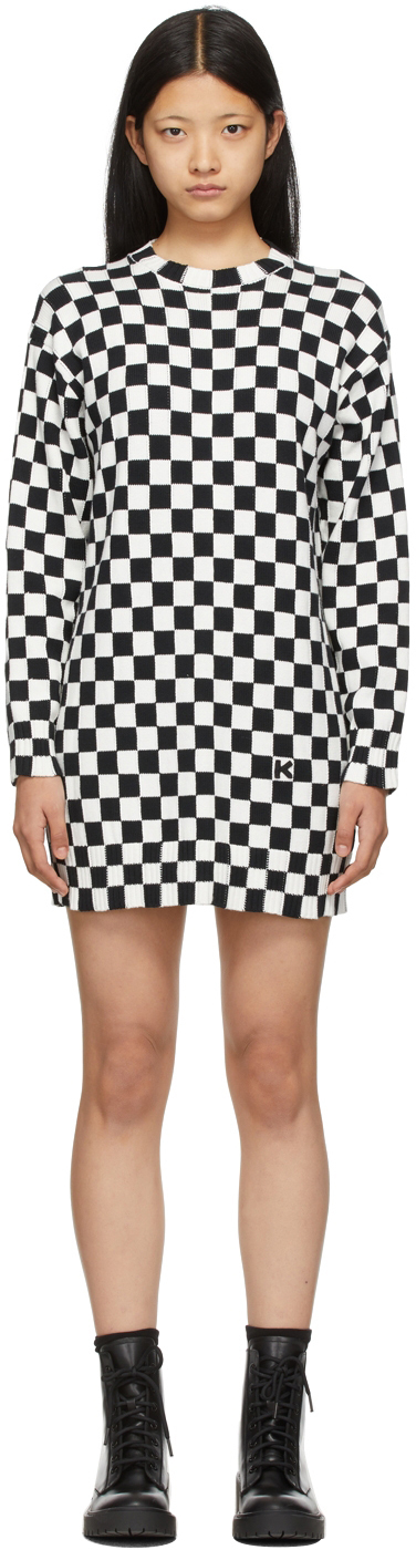 checkered jumper dress