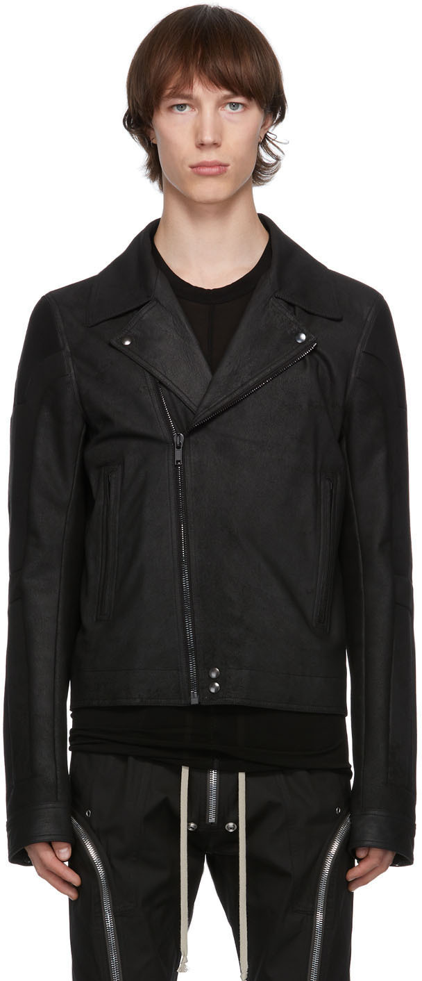 Rick Owens Black Leather Stooges Jacket Rick Owens