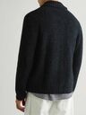 Allude - Shawl-Collar Ribbed Wool and Cashmere-Blend Cardigan - Blue