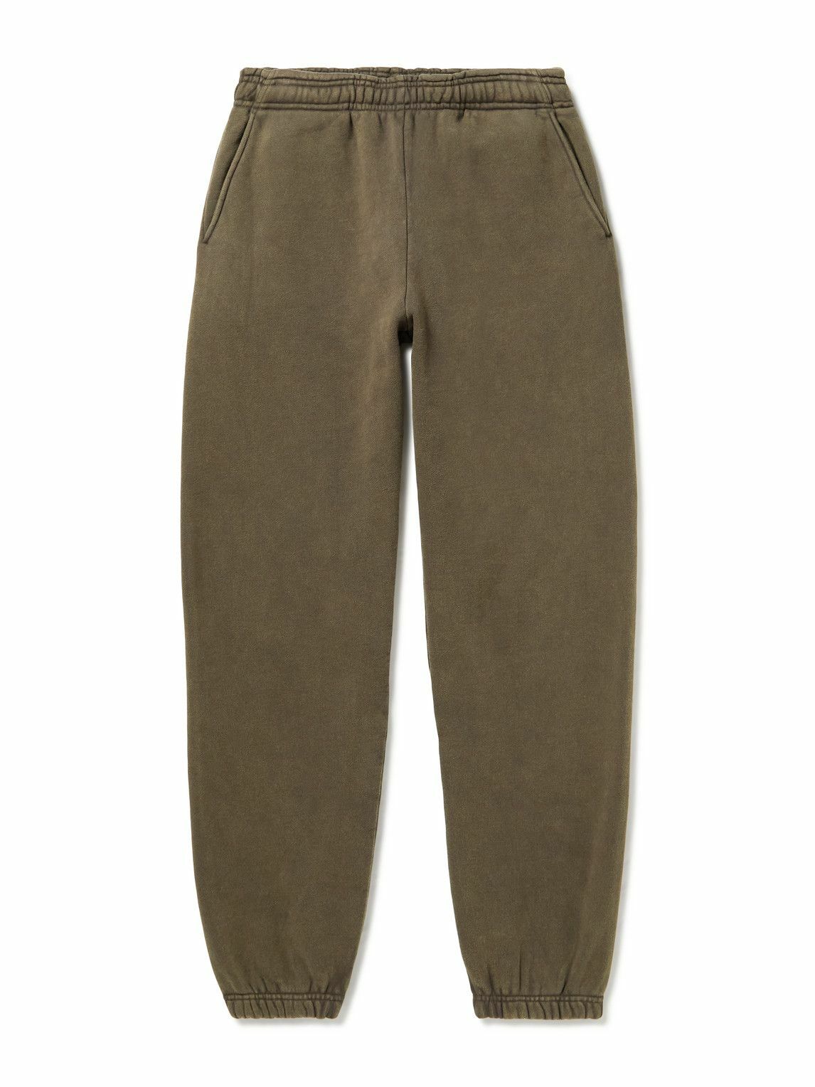 Entire Studios - Tapered Garment-Dyed Cotton-Jersey Sweatpants - Brown ...