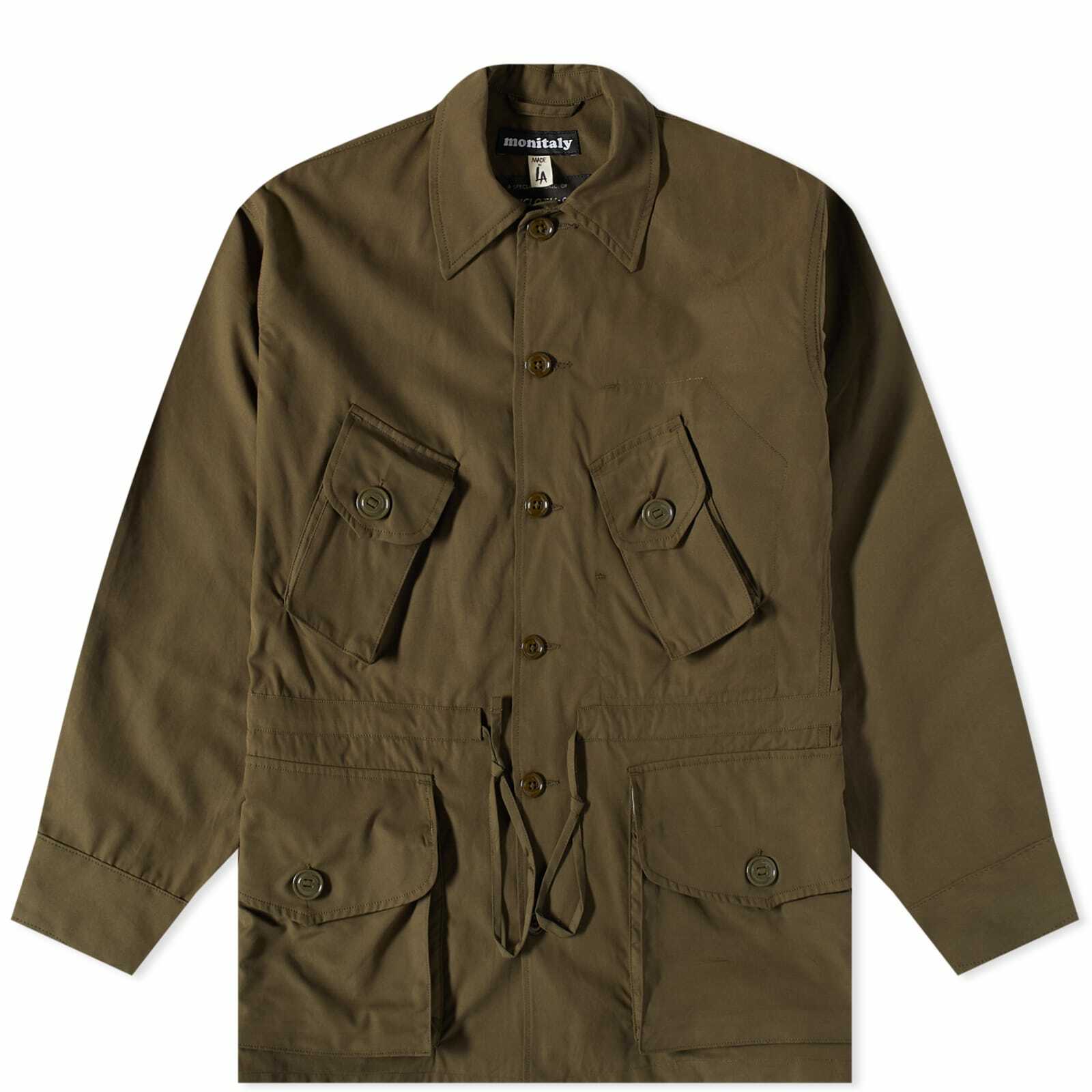 Monitaly Men's Type B Military Half Coat in Vancloth Oxford Olive Monitaly