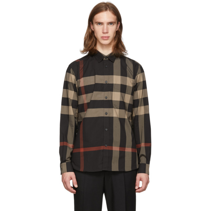 Burberry Black Check Somerton Shirt Burberry