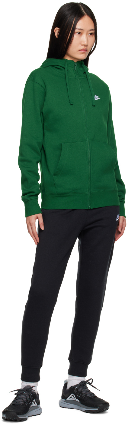 nike green half zip hoodie