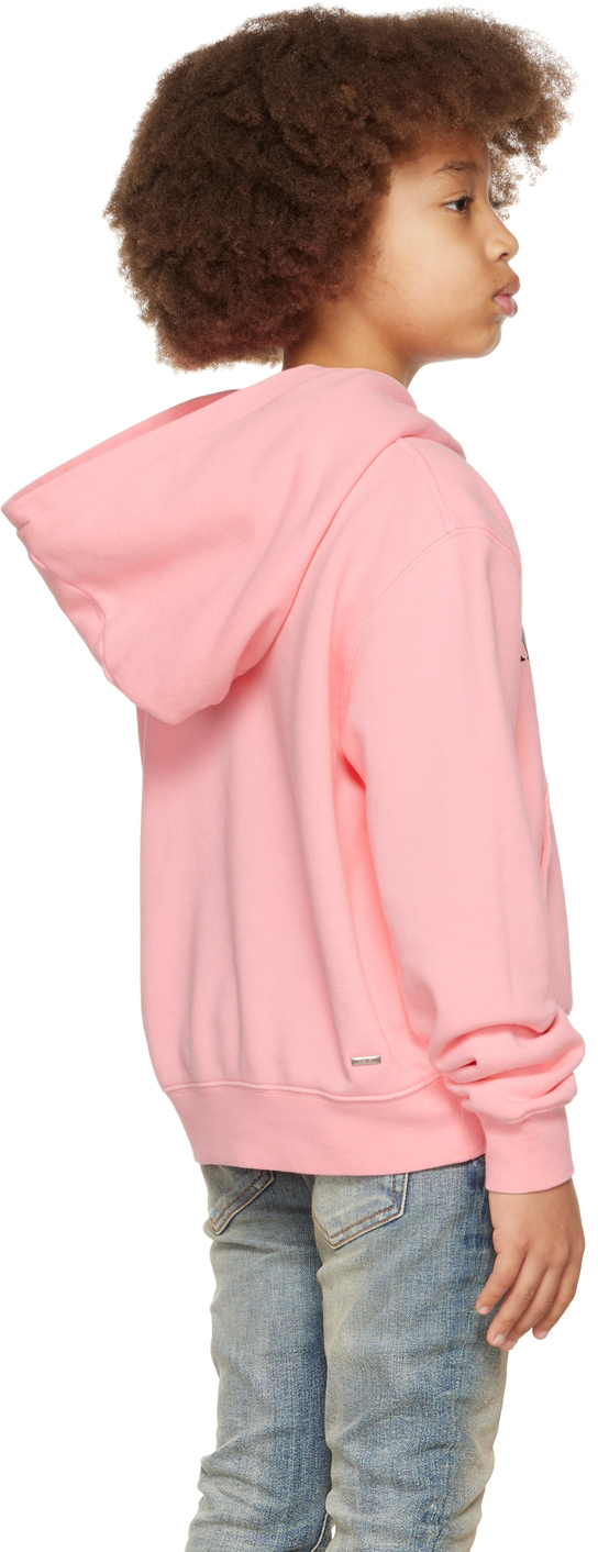 AMIRI Kids Pink Logo Hoodie Amiri
