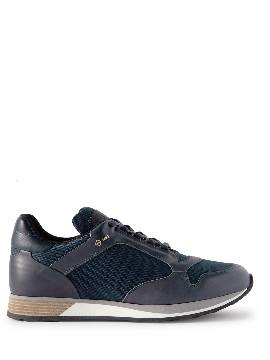 Dunhill - Duke Mesh and Leather Sneakers - Blue Dunhill