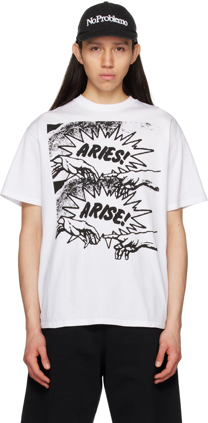 Aries White Connecting T-Shirt ARIES