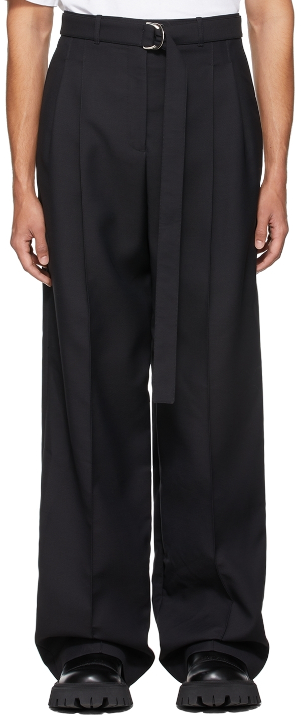 Peter Do Black Signature Belted Trousers Peter Do