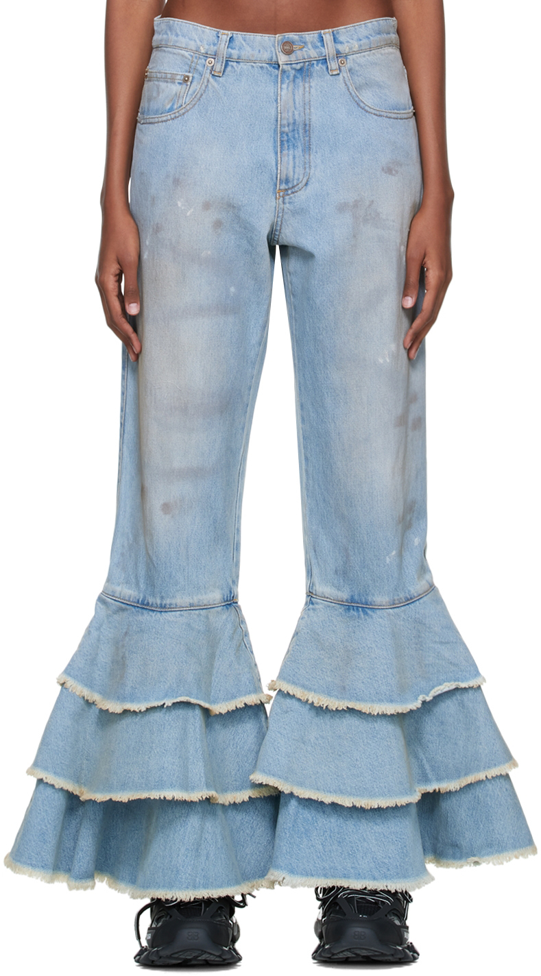 Photo: ERL Blue Tiered Jeans