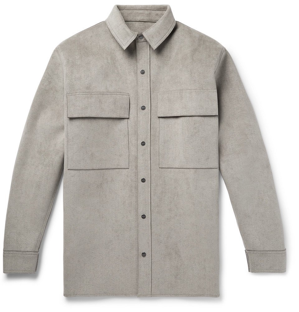 faux suede shirt jacket