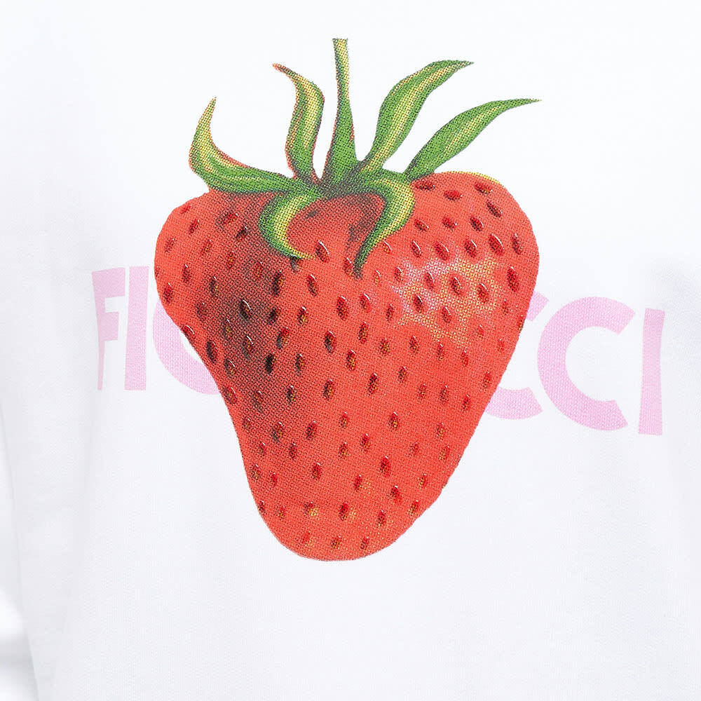 Fiorucci Women's Strawberry Crew Sweat in White Fiorucci