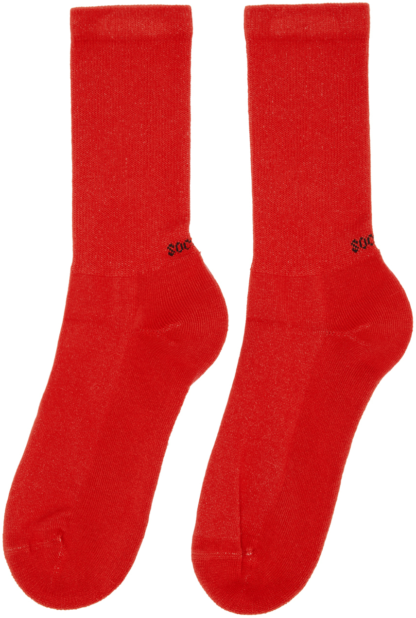 SOCKSSS Two-Pack Red & White Socks Socksss