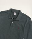 Brooks Brothers Men's Big & Tall Long-Sleeve Stretch Cotton Polo | Dark Charcoal Heather