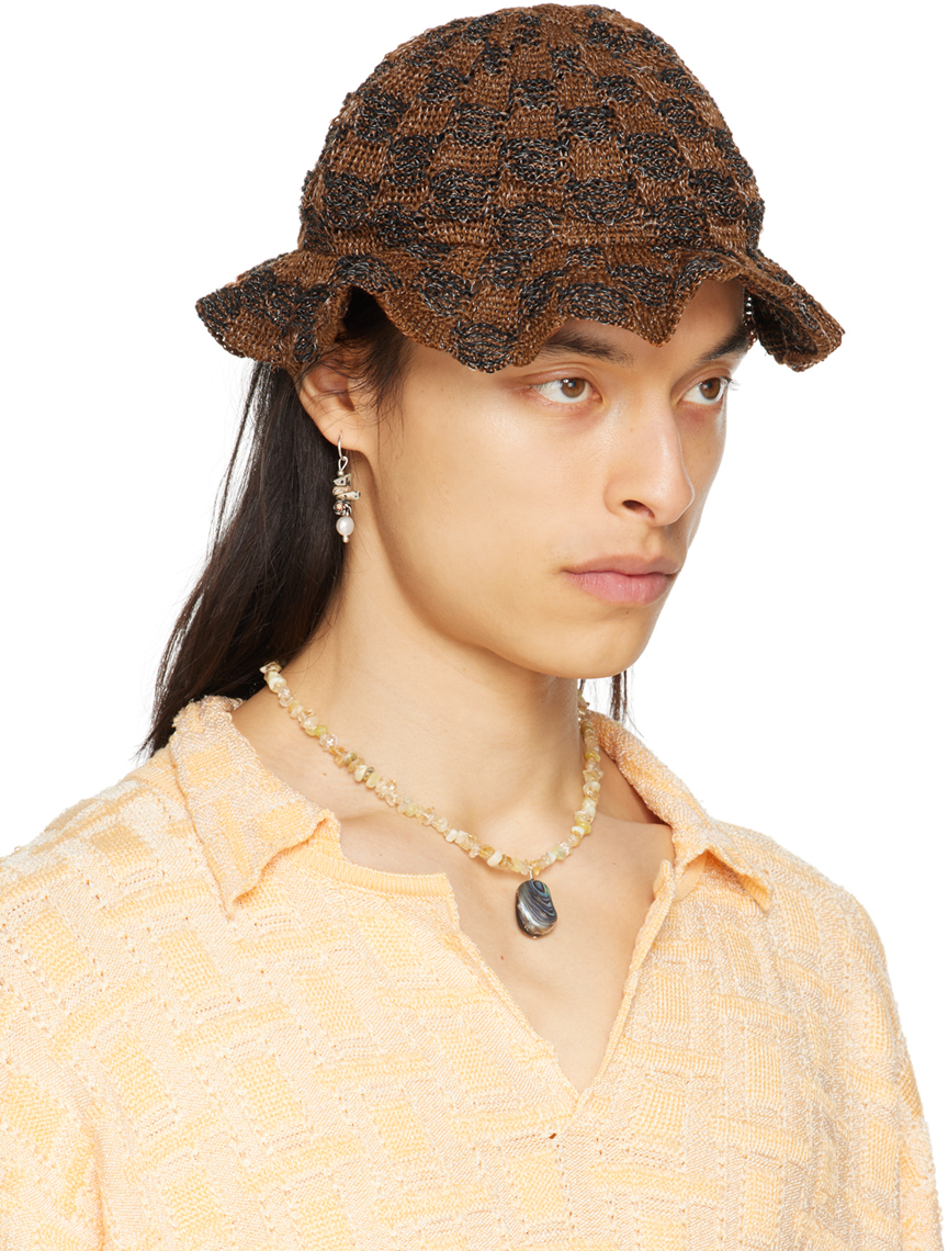 Isa Boulder SSENSE Exclusive Brown & Black Bucket Hat Isa Boulder