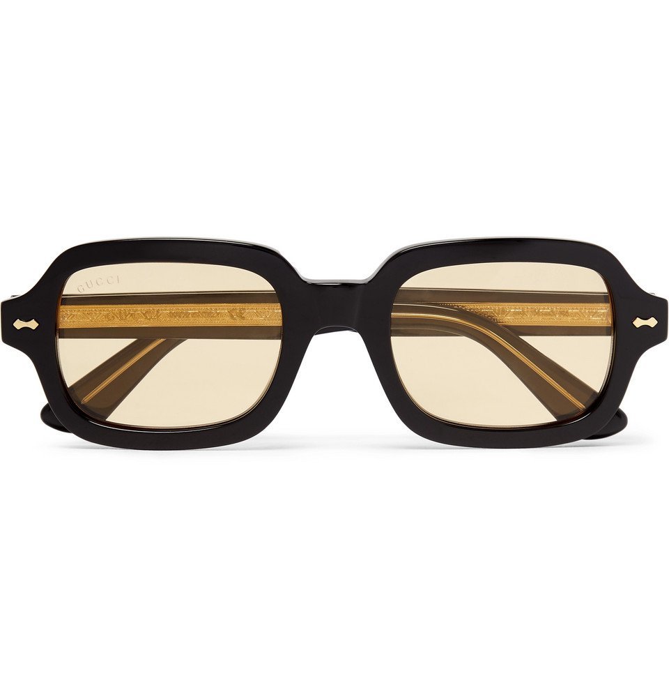 Gucci - Square-Frame Acetate and Gold 