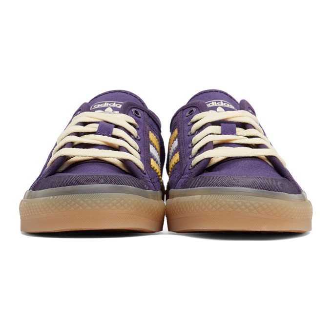 wales bonner purple adidas edition nizza sneakers
