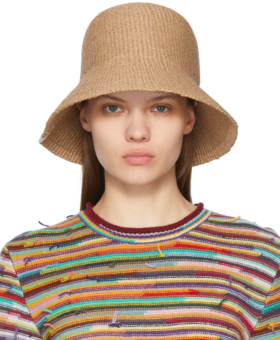 Photo: Chloé Beige Mifuko Edition Woven Bucket Hat
