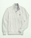 Brooks Brothers Men's Stretch Sueded Cotton Jersey Half-Zip | White
